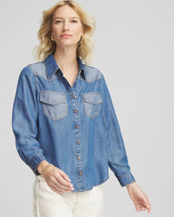 Chico's - Tencel™ Colorblock Classic-Fit Shirt