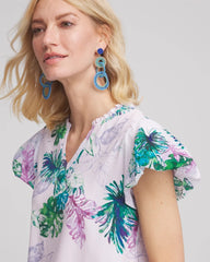 Chico's - Notch Neck Cap Sleeve Tee