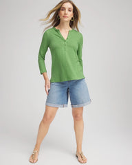 Chico's - Cotton Slub Henley Shirt