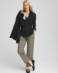 Chico's - Collared Henley Shirt