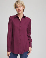Chico's - No Iron™ Jacquard Chianti Animal-Motif Shirt