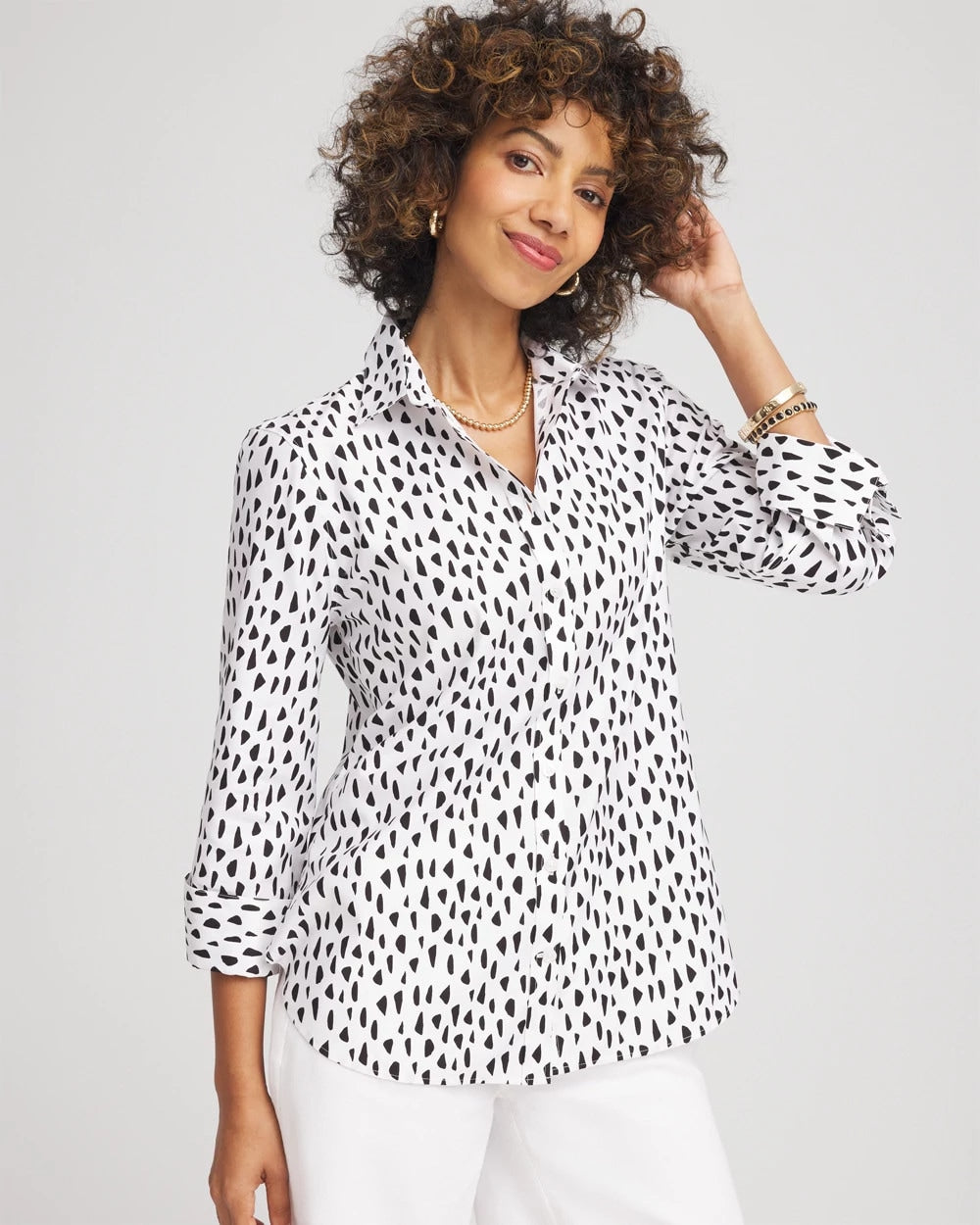 Chico's - No Iron™ Polka Dot Shirt