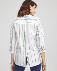 Chico's - No Iron™ Striped Buttonback Stretch Tunic