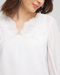 Chico's - Embroidered Cutout Blouse