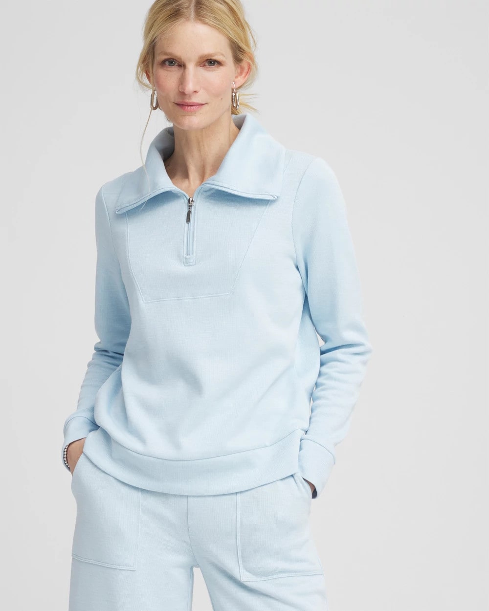Chico's - Zenergy® Beach Slub Half-Zip Pullover Top