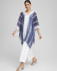 Chico's - Long Embellished Linen Kaftan