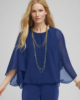 Chico's - Travelers™ Collection Bubble Hem Chiffon Blouse
