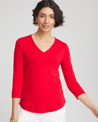 Chico's - Everyday 3/4 Sleeve V-Neck Tee
