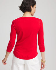 Chico's - Everyday 3/4 Sleeve V-Neck Tee