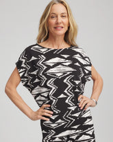 Chico's - Travelers™ Crinkled Knit Geo-Print Top