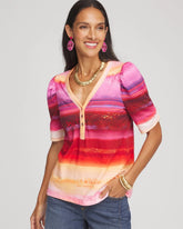 Chico's - Rio Sunset Henley Tee