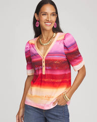 Chico's - Rio Sunset Henley Tee