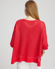Chico's - Sequin Open Knit Poncho