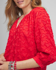 Chico's - Embellished Valentine's Day Blouse