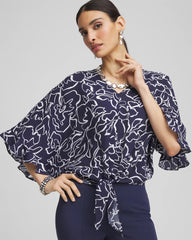 Chico's - Ecovero™ Tie-Front Frill Sleeve Blouse
