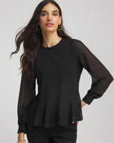 Chico's - Clip-Dot Peplum Top