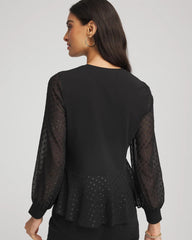 Chico's - Clip-Dot Peplum Top