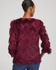 Chico's - Chevron Fringe Party Top