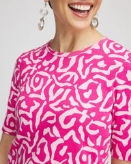 Chico's - Animal Print Crewneck Pima Tee