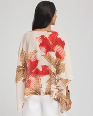 Chico's - Floral Chiffon Pull-Over Poncho
