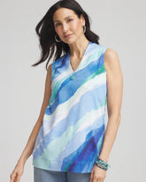 Chico's - Ocean Pima Sleeveless V-Neck Tunic
