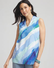Chico's - Ocean Pima Sleeveless V-Neck Tunic