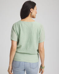 Chico's - Jacquard Banded Hem Top