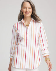 Chico's - No Iron™ Striped Stretch-Sateen Shirt