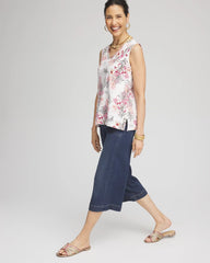 Chico's - Floral Sleeveless V-Neck Tank