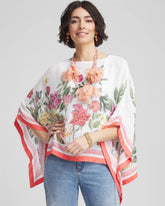 Chico's - Wildflower Crepe Boatneck Poncho