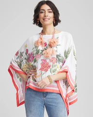 Chico's - Wildflower Crepe Boatneck Poncho