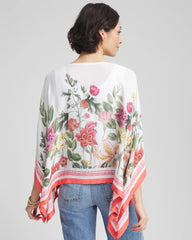 Chico's - Wildflower Crepe Boatneck Poncho