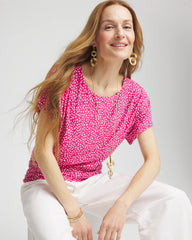 Chico's - Touch of Cool™ Cheetah Ruched Banded Hem Top
