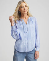 Chico's - Split Neck Crinkle Blouse