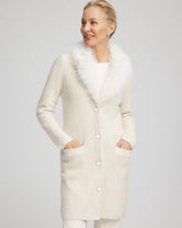 Chico's - Fur Trim Cardigan