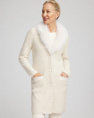 Chico's - Fur Trim Cardigan