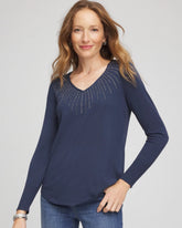 Chico's - Ella Embellished V-Neck Sweater