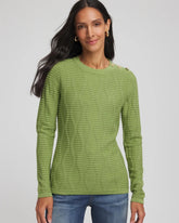 Chico's - Button Shoulder Crewneck Pullover