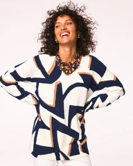 Chico's - Geo Intarsia V-Neck Tunic