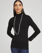Chico's - Ella Button Cuff Turtleneck Sweater