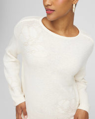 Chico's - Tonal Embroidered Boatneck Pullover Sweater