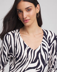 Chico's - Ella Zebra V-Neck Pullover Sweater