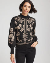 Chico's - Bryne Jacquard Mockneck Pullover