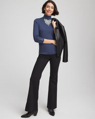 Chico's - Ella Button Cuff Turtleneck Sweater