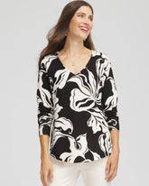 Chico's - Ella Printed V-Neck Sweater