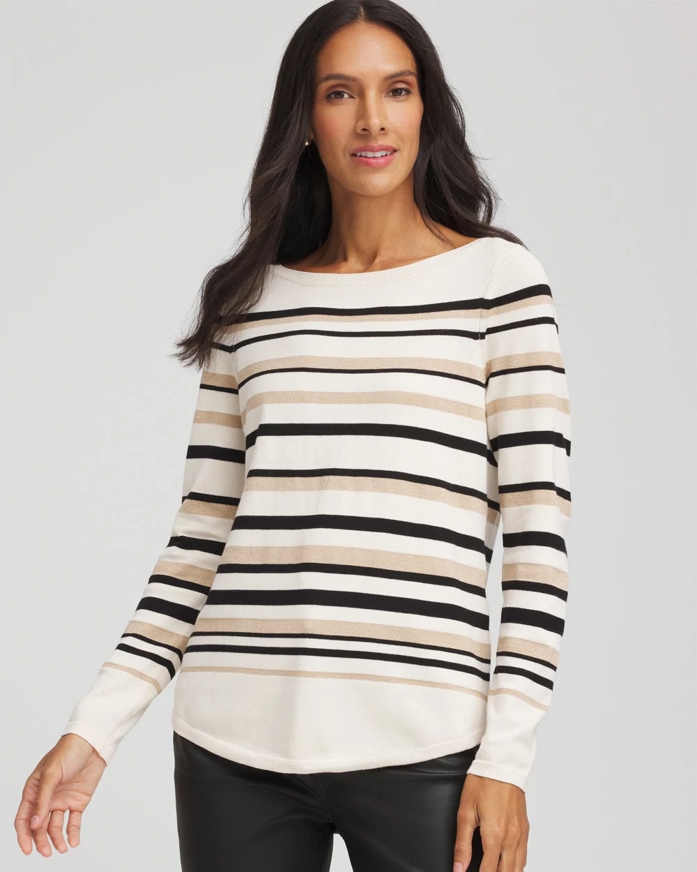 Chico's - Ella Stripe Boatneck Sweater