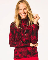 Chico's - Ella Printed Mockneck Sweater