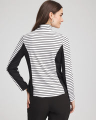 Chico's - Zenergy® UPF Striped Block Half Zip