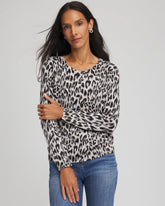 Chico's - Animal Crewneck Cardigan
