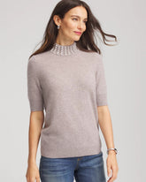 Chico's - Cashmere Pearl Mockneck Sweater